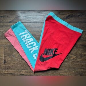 Nike Red and Blue Track Leggings